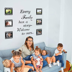 Every Family Has a Story,Family Wall Stickers Decor for Living Room,Contains 6 P