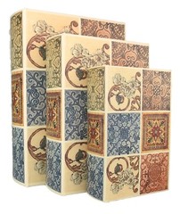 NEW – Wood Antique Book Box, Set of 3 – Storage – Kensington – FREE SHIPPING!!!