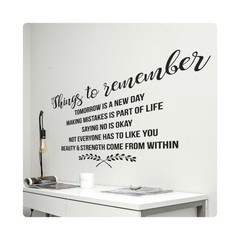 My Vinyl Story – Things to Remember Wall Decal – Inspirational Quot… Fast Ship