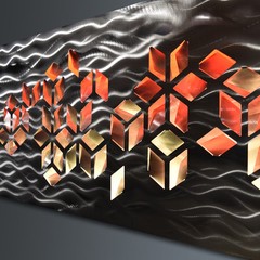 Lighted Large Geometric Abstract Metal Wall Art LED Decor Painting – Brian Jones