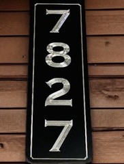 Engraved Personalized Custom House Home Number Street Address Metal 5×14 Sign
