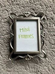 Assortment Of 6 Mini Picture Frames – 5 Rectangular & 1 Oval – All Pre owned