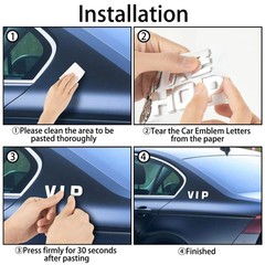 43 Pcs Car Emblem Letter Sticker DIY 3D Alphabet Number Symbol Badge Decal