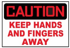 Caution Keep Hands And Fingers Away Sticker Safety Decal Sign D3754