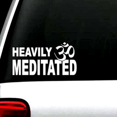 Heavily Meditated Namaste Decal Sticker Yoga Meditation Zen Exercise H1118
