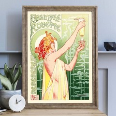 Absinthe Robette Poster Alphonse Mucha Art Nouveau Wall Art