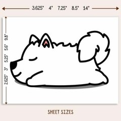 Funny Samoyed Car Decal / Kawaii Dog Vinyl Sticker Bumper Waterproof Removable