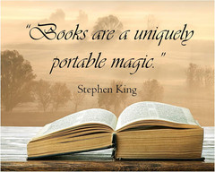 Books Are Magic – Inspirational Wall Decor, Motivational Typographic Wall Art Pr