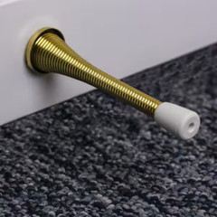 Pack of 4 Everbilt 4″ Bright Brass Finish Stainless Steel Long Spring Door Stop