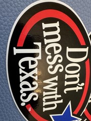 Lot 2 Don’t Mess With Texas Advertising Glossy Sticker Ephemera Tourism Travel
