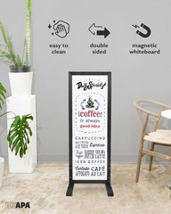 Large Magnetic Whiteboard Sidewalk Sign Free Standing Outdoor Restaurant Menu