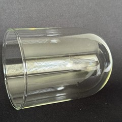 Vintage Miniature Glass Display Dome Cloche with Velvet Wood Pedestal Base 5″
