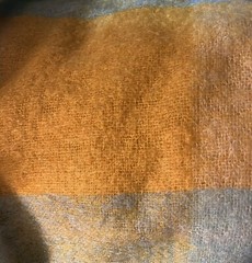Donegal Design Throw Blanket Scarf Mohair Wool Handwoven Ireland Yellow Green