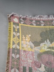 Teddy Bear Tapestry Blanket Woven Sofa Throw Garden Cottagecore Fringed Art