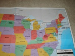 Wall Map of the United States, Texas Florida etc., 39.4″ x 27.5″ Poster Size TT