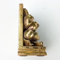 Vintage Gold Magnolia BookendGilt Floral Hollywood Regency Decor