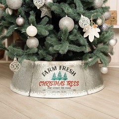 Galvanized Christmas Tree Collar – Adjustable Metal Skirt for Large to Small …