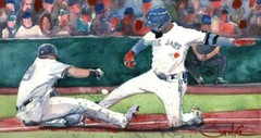 Blue Jays Baseball Slide : Signed Limited Edition Sports Print : Sandra Stone