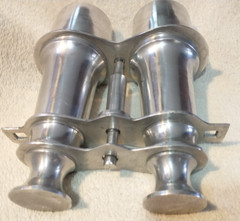 Vtg Stage Art Deco Faux Aluminum Binoculars Home Decor Eclectic Decorations