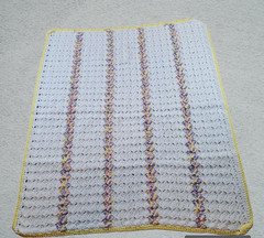 New Handmade Crochet Baby Blanket Afghan Multi Color Unisex Aprox 28.5″x32″