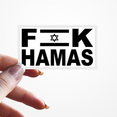 » F HAMAS» Anti Hamas, Pro Israel Support Bulk Statement Protest Stickers Packs