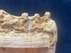 Vintage Last Supper Stone Sculpture Wall Hanging Easter