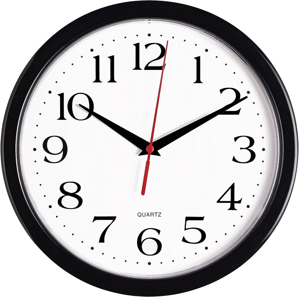Modern Quartz Wall Clock Indoor Outdoor Battery Powered Analog Office Home Schoo
