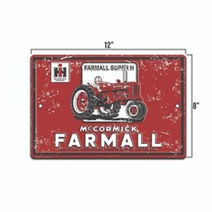 Farmall Tin Sign Metal Tractor Farm USA Vintage Farming NEW Look Decor Made