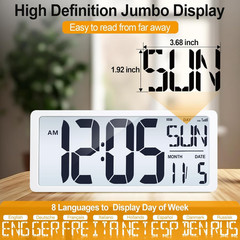 18.5″ Extra Large Atomic Wall Clock with Backlight & Jumbo LCD Display