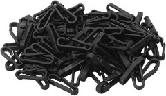 100 Pcs Black Mini Hanging Buckle Plastic Backpack Clasps for Paracord Keychain