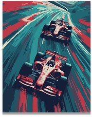 Formula 1 Poster F1 Wall Art Racing Posters Decor 11×14 Inches (Unframed)