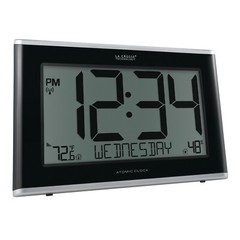 513-05867 La Crosse Technology Jumbo Atomic Digital Wall Clock – Open Box