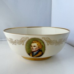 Vintage Lenox United States Patriots Portraits Gilt Rim Decorative Bowl