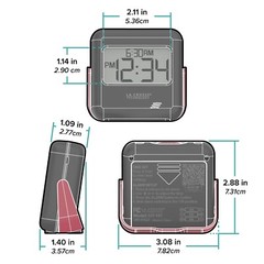 617-147 La Crosse Technology BUZZ Vibration Battery Powered Digital Alarm Clock