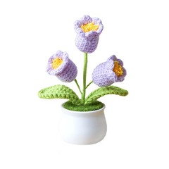 Eluckya Cute Crochet Flowers for Mom,Handmade Knitted DIY Décor for Car Offic…
