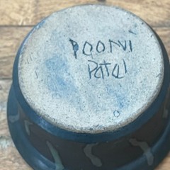 Art Studio Pottery Ceramic Lidded Pot Gray & Green Signed By Artist