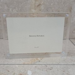 Banana Republic Lucite Clear Photo Frame 3.25 x 5 in Nib