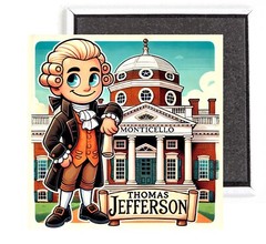 Thomas Jefferson Monticello FRIDGE MAGNET travel souvenir