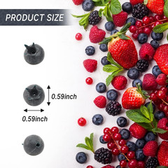 Artificial Blueberry, 50Pcs Fake Blueberry Lifelike Blueberries Simulation Blue