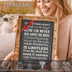 Create Your Legacy Motivational Wall Art Framed Poster 11×17 Office Home Decor