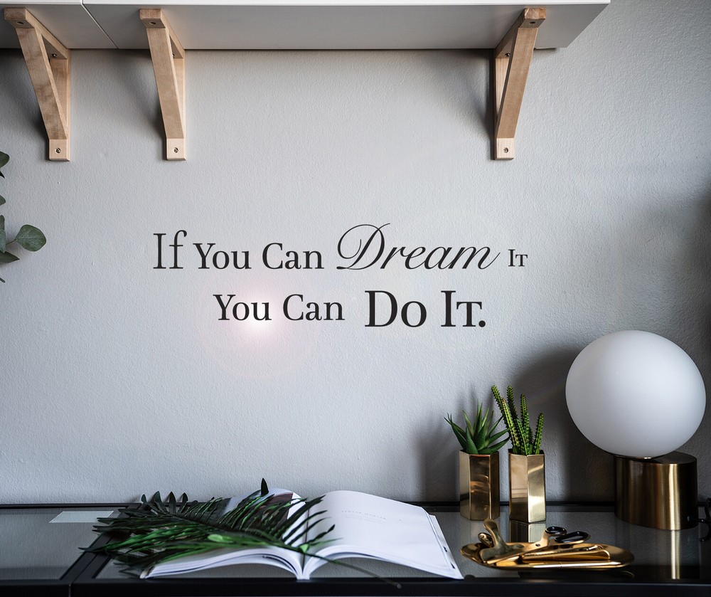 Wall Decal Dream it Do It Motivation Inspiration Interior Vinyl Decor gz454