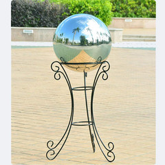 25 Cm/10 Inch Diameter Gazing Globe Mirror Ball,Silver Stainless Steel Polished