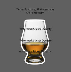 Glencairn Glass Sticker Waterproof Decal Bourbon Whiskey Scotch Gift NEW