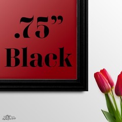 US ART Frames 0.75″ Black Solid Poplar Wood Picture Poster Frames S-B