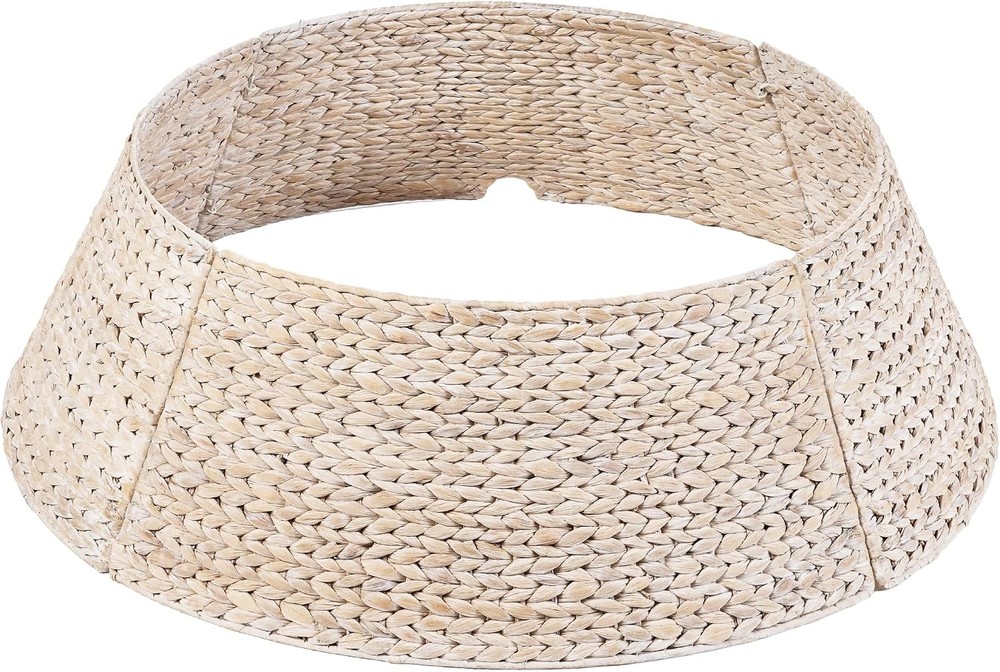 Choice Products 42in Christmas Tree Collar, Woven Hyacinth 4-Piece Holiday