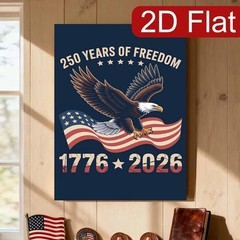 Freedom Eagle 1776-2026 Framed Canvas, USA Independence Patriotic Decor