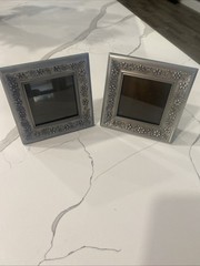 2 Burnes of Boston Helena Silver picture frame 5×5 Brand Vintage