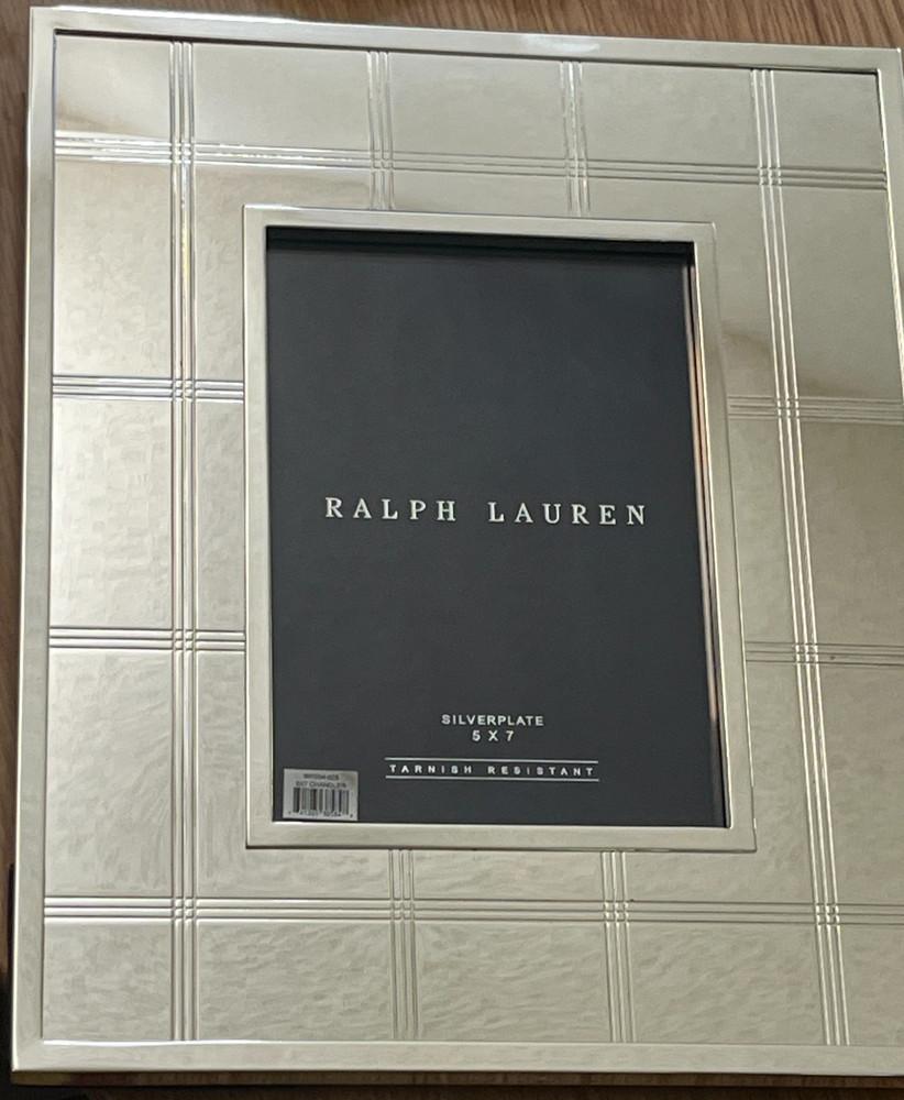 Ralph Lauren 5″ x 7″ Silver Plated Stainless Steel Picture Frame Chandler