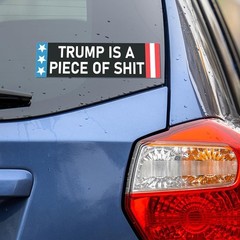 Anti-Trump Funny Vinyl Bumper Sticker Weatherproof Decal – 9 x 2.5 Inches