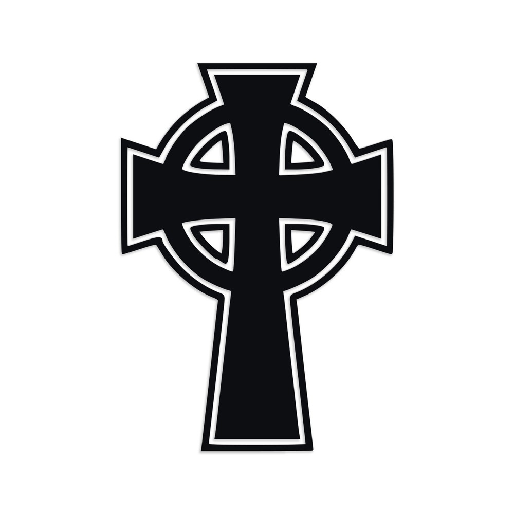 Celtic Cross Vinyl Decal V2 – Irish Ireland Christian Die Cut Sticker